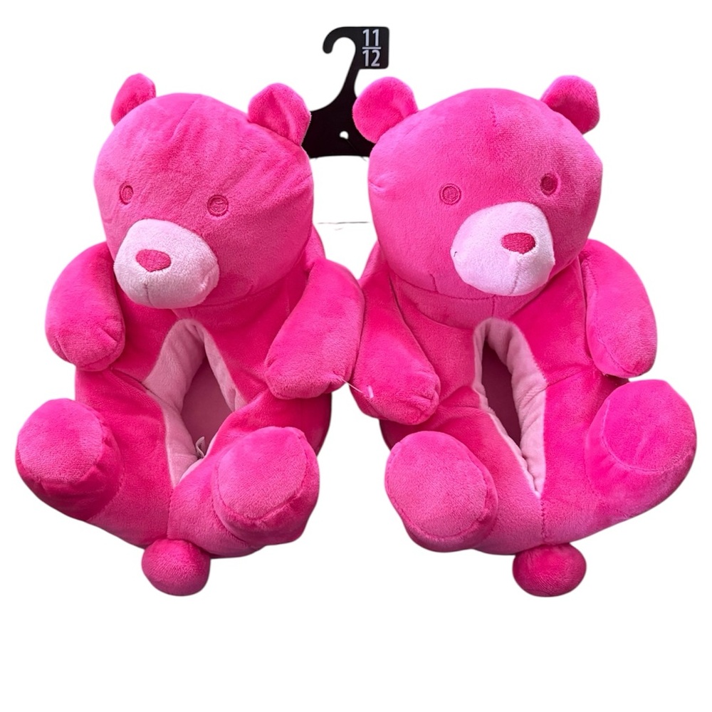 Adorable Pink Bear Slippers for Kids